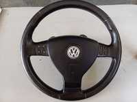 Volan piele cu comezi vw pasat b6 complect