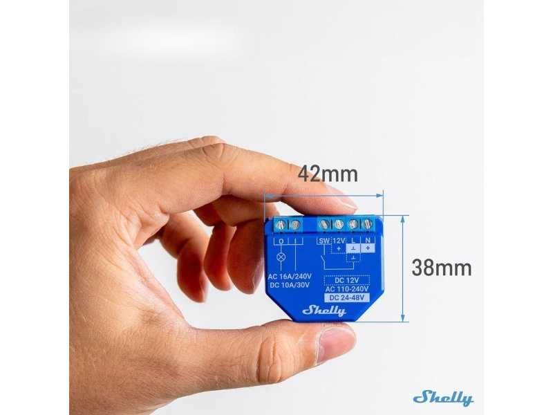 Смарт Wi-Fi Реле Модул Shelly Plus 1 – 16A, Сухи Контакти