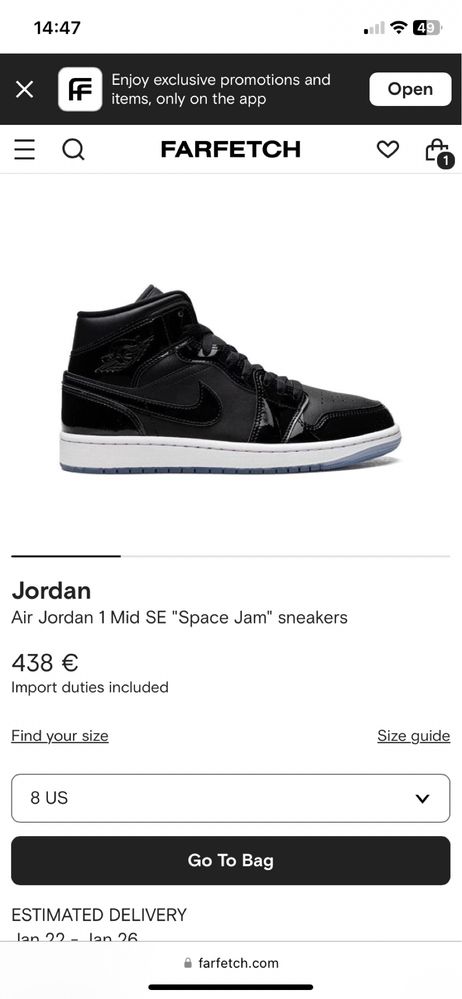 Jordan 1 Mid Space Jam SE