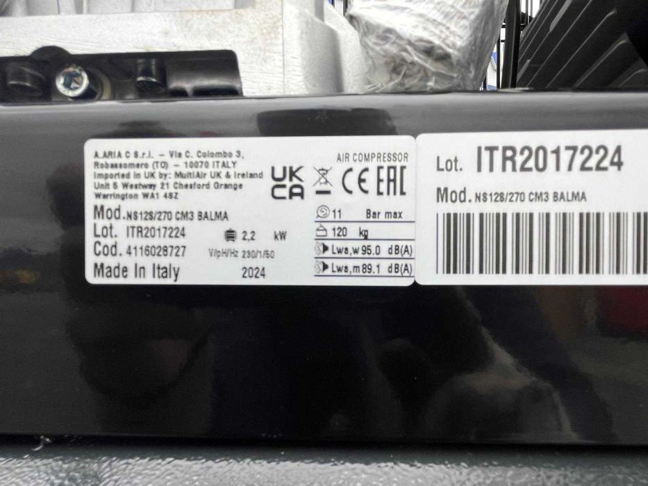 Compresor nou cu piston - Balma 2.2 Kw, 10 Bar, 270 L, cod 727