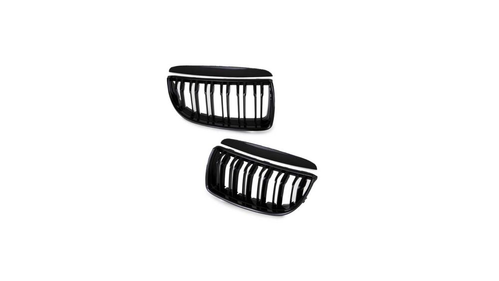 Set 2 grile duble, negru lucios, M Design pentru BMW E90 Nonfacelift