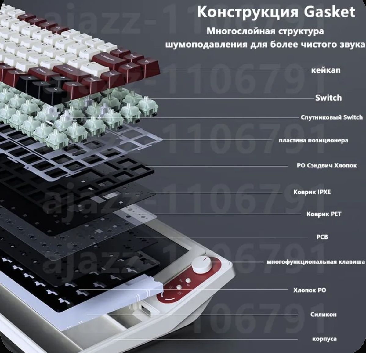 Игровая клавиатура с сенсорным экраном Ajazz AKP846