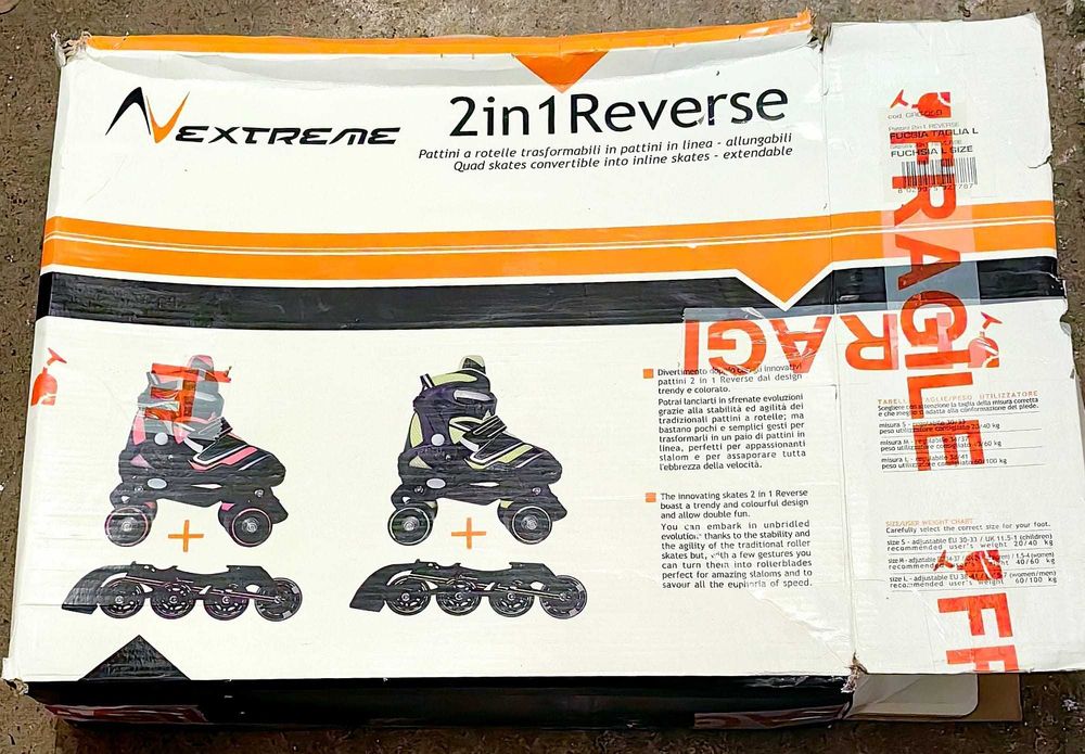 Vând o pereche de de role 2 IN 1 Nextreme, marime ajustabila (38-41)