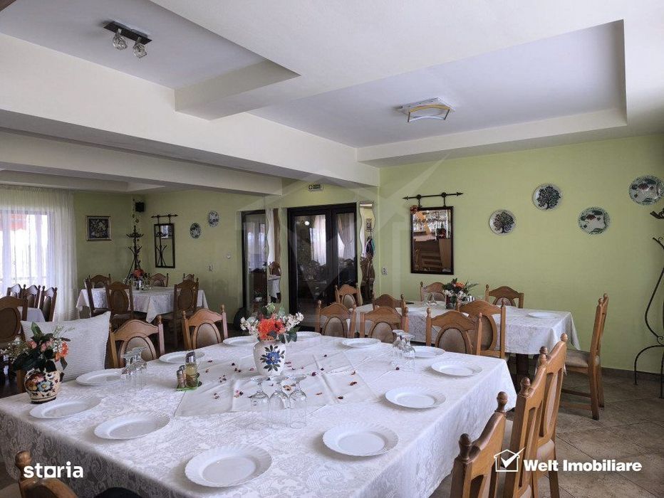 Pensiune 10 camere,  cu toate avizele,  DN1C, jud. Cluj