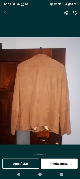 Haină piele căprioară