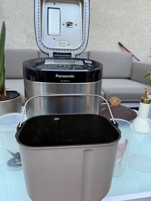 Panasonic SD-ZB2512 – Mașină de pâine automată, inox, completă