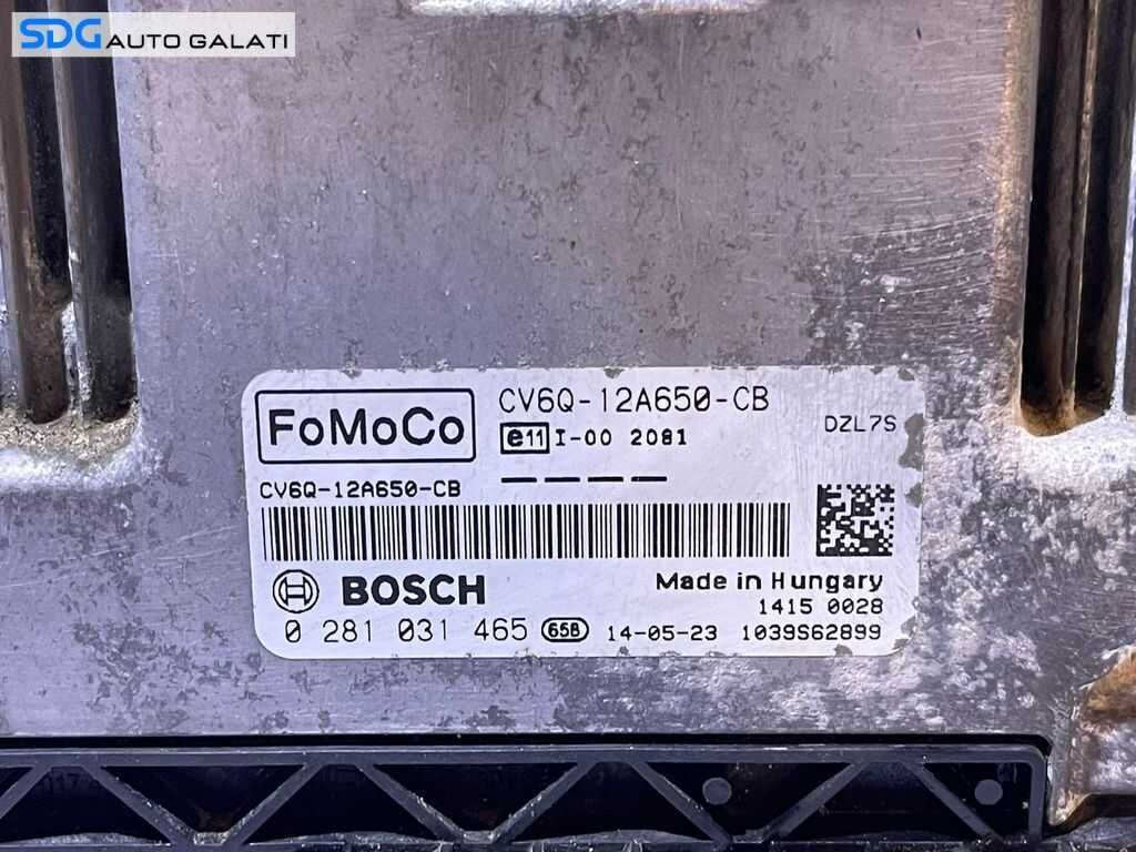 ECU Calculator Motor Ford Focus 3 1.6 TDCI 2010 - 2018 Cod CV6Q-12A650-CB CV6Q12A650CB 0281031465 [L2670]