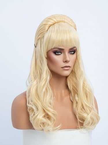 Нова Руса винтидж перука с бретон 24" за Хелоуин, карнавал и cosplay