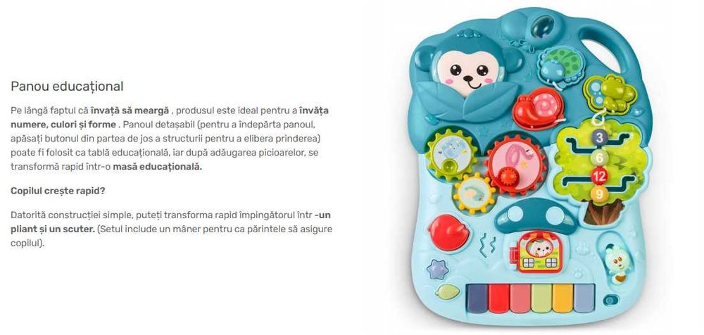 Antemergator Interactiv 4 Moduri "Likesmart Scooter Stroller"