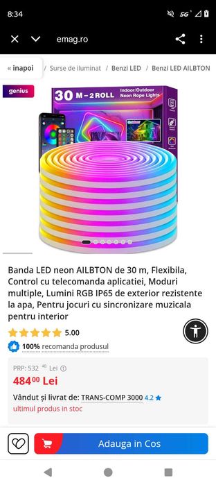 Aplica banda luminoasa
