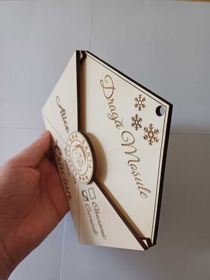 Confectionez Decoratiuni personalizate, plic pt. scrisoare catre Mosu'