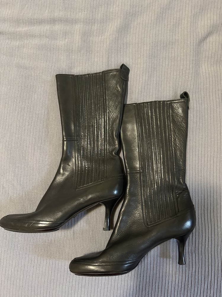 Cizme din piele Hugo Boss