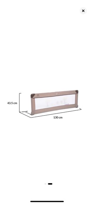 NOU Bariera de protectie pentru pat copii 130x43cm