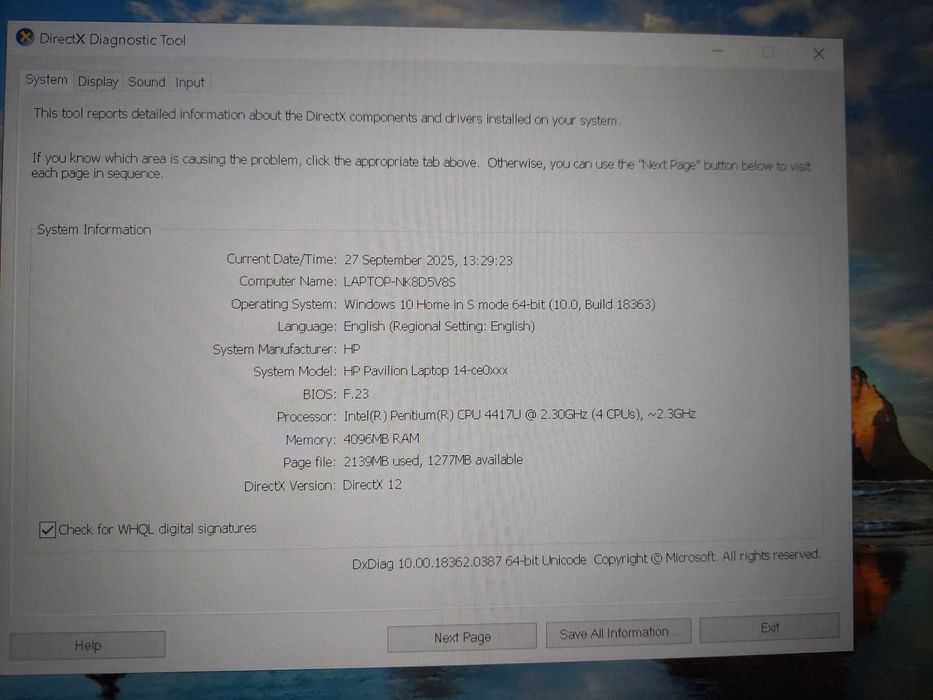 Laptop HP i5,  2,3GHz, 128 GB SSD, 8 GB RAM ,Audio Bang & Olufs, touch
