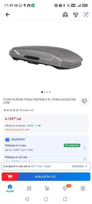 Cutie Thule Motion 3 XL TITAN Lucios 500 LITRI