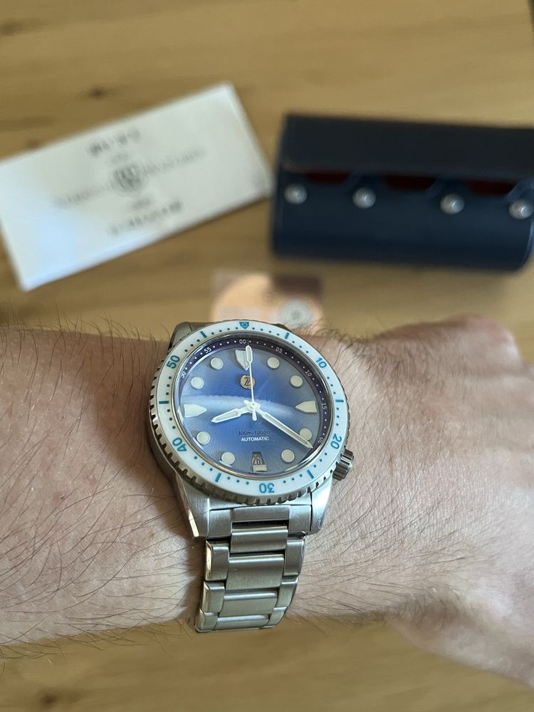 Часовник Zelos Mako 300m Diver Lagoon Blue