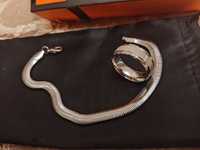 Шикарный подарок для мужчины браслет и кольцо -перстень