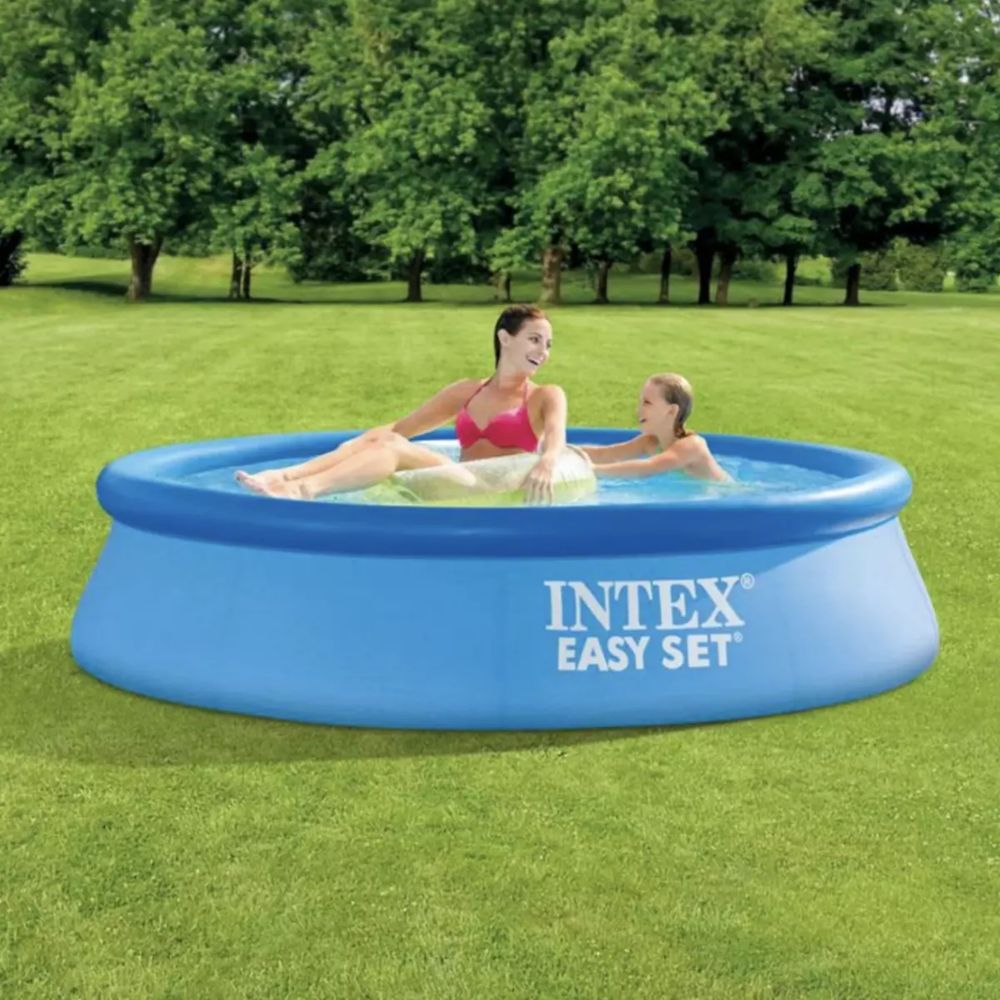 Надуваем басейн Intex 244x61 см.