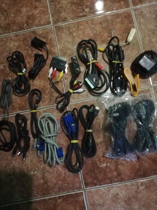 Set cabluri audio video și PC diverse – 2 cabluri SCART noi