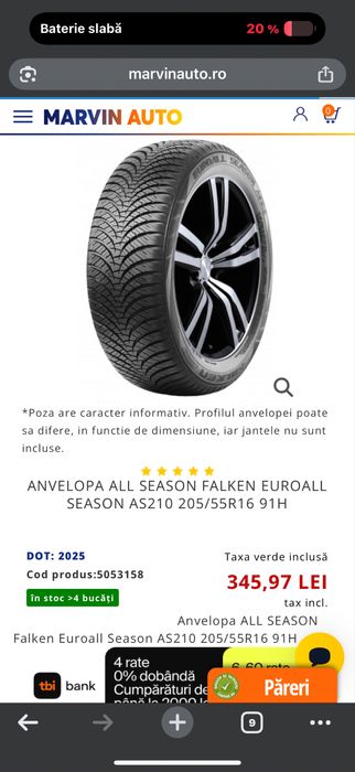 Anvelope FALKEN 205/55/16 iarna !!!