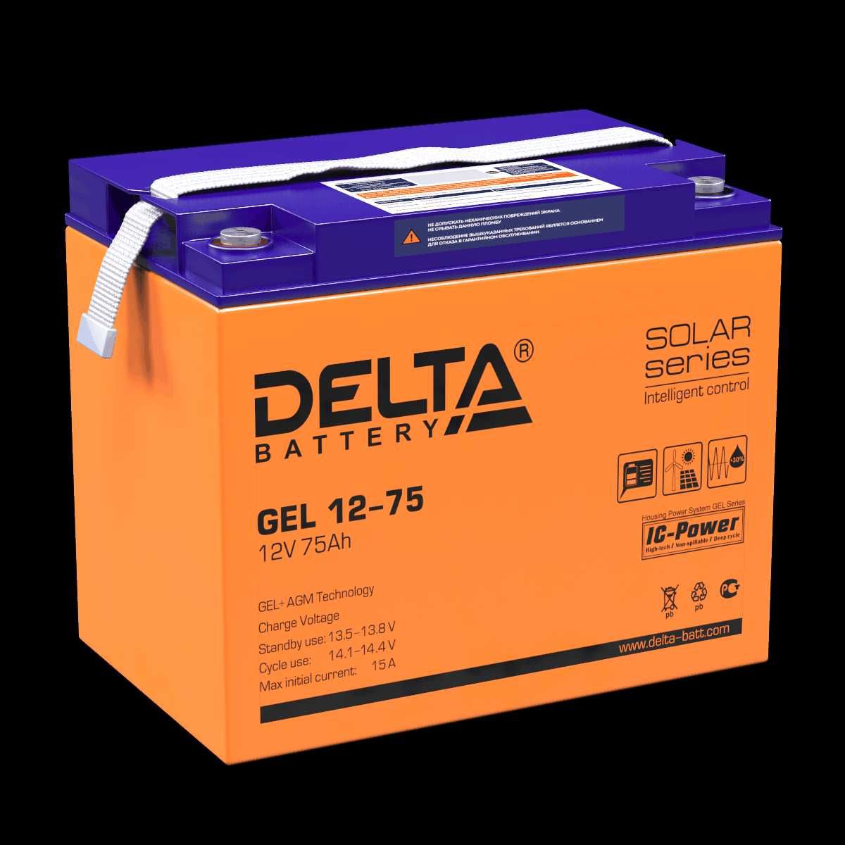 Аkkumlatorlar ASTERION/DELTA GEL 12-75        12v 7.5Ah