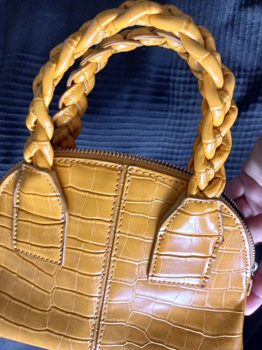 Дамска чанта Zara цвят горчица