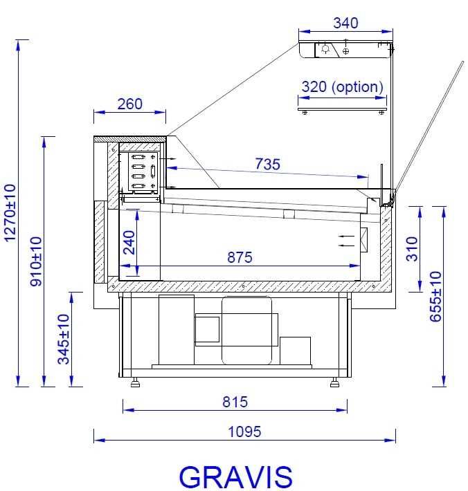 Vitrina frigorifica profesionala GRAVIS LIFT