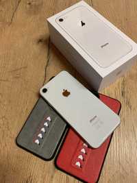 iPhone 8 Silver la cutie aspect Nou Original 100%  64GB  sau XR Blue