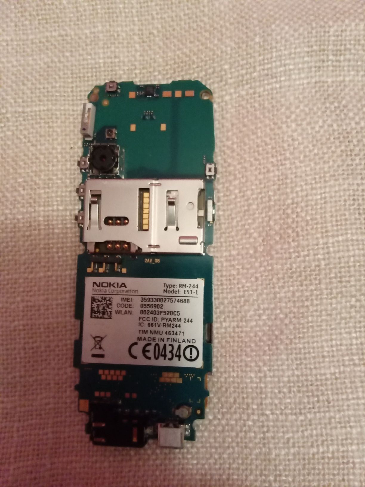 placa de baza cu tot cu display nokia e 51