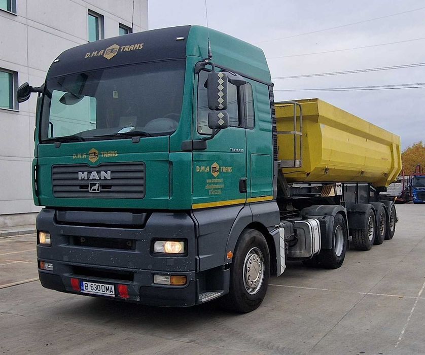 Ansamblu Man TGA 430 + bena basculabila si silocompresor
