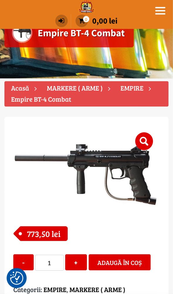 MDM vinde: Empire BT-4 Combat Slice, Black.
