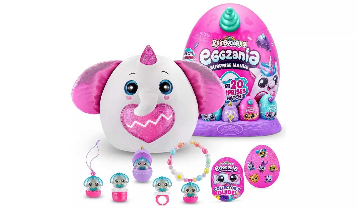 Плюшена играчка Рейнбоукорнс Голямо яйце с 20 изненади Rainbocorns
