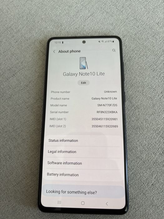 Samsung galaxy note 10 lite