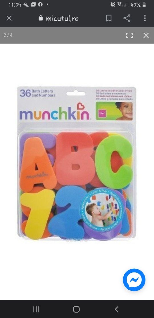 Munchkin Jucarie de baie Cifre si Litere