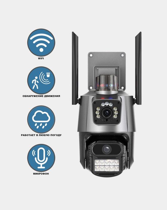 Video kuzatuv kamera 360 gradusli smart iP wifi 4G