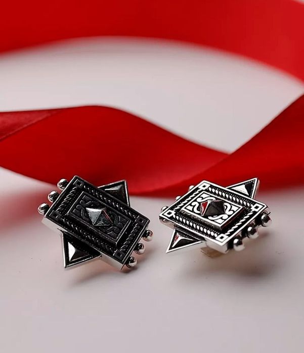 Серьги крупные серебро