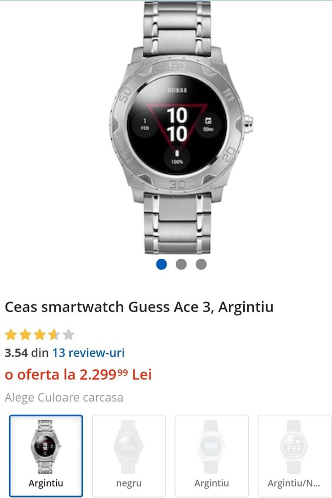 Ceas Smartwatch GUESS Original NOU,ideal cadou!fitness