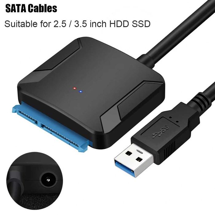 Adaptor SATA 22 pini - USB 3.0 pt HDD de 2.5 / 3.5 inch, cu alimentare