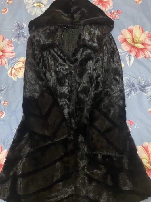 Шуба черный жемчуг