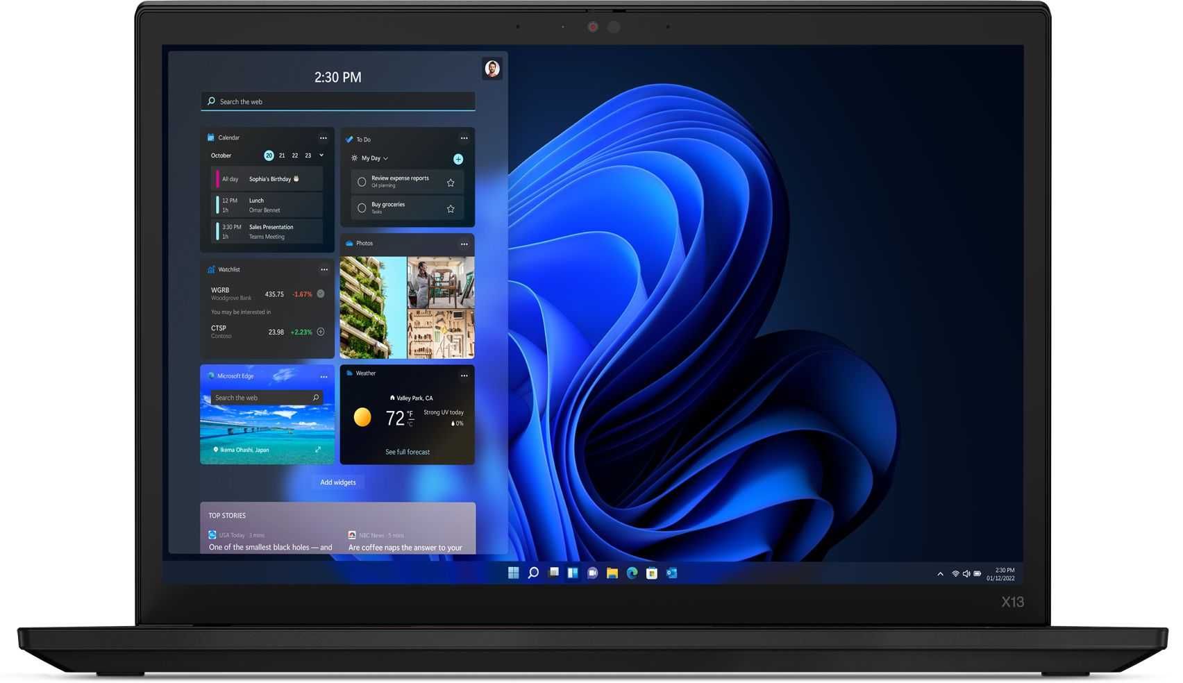 13.3" тъч ThinkPad X13 / i5-1250p / 16GB DDR5 / 1TB SSD / Win11Pro