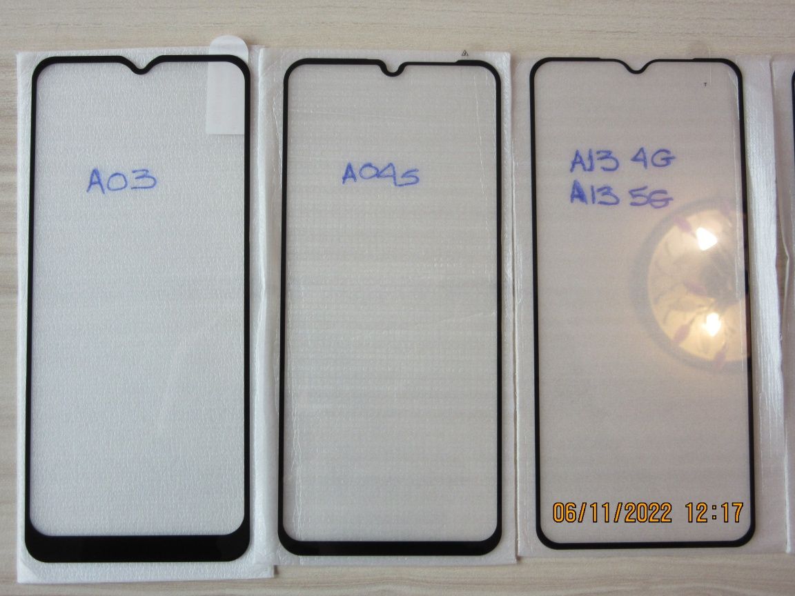 Samsung Galaxy A53 A33 A23 A13 A03 A04s 5D Full Glue Стъклен протектор