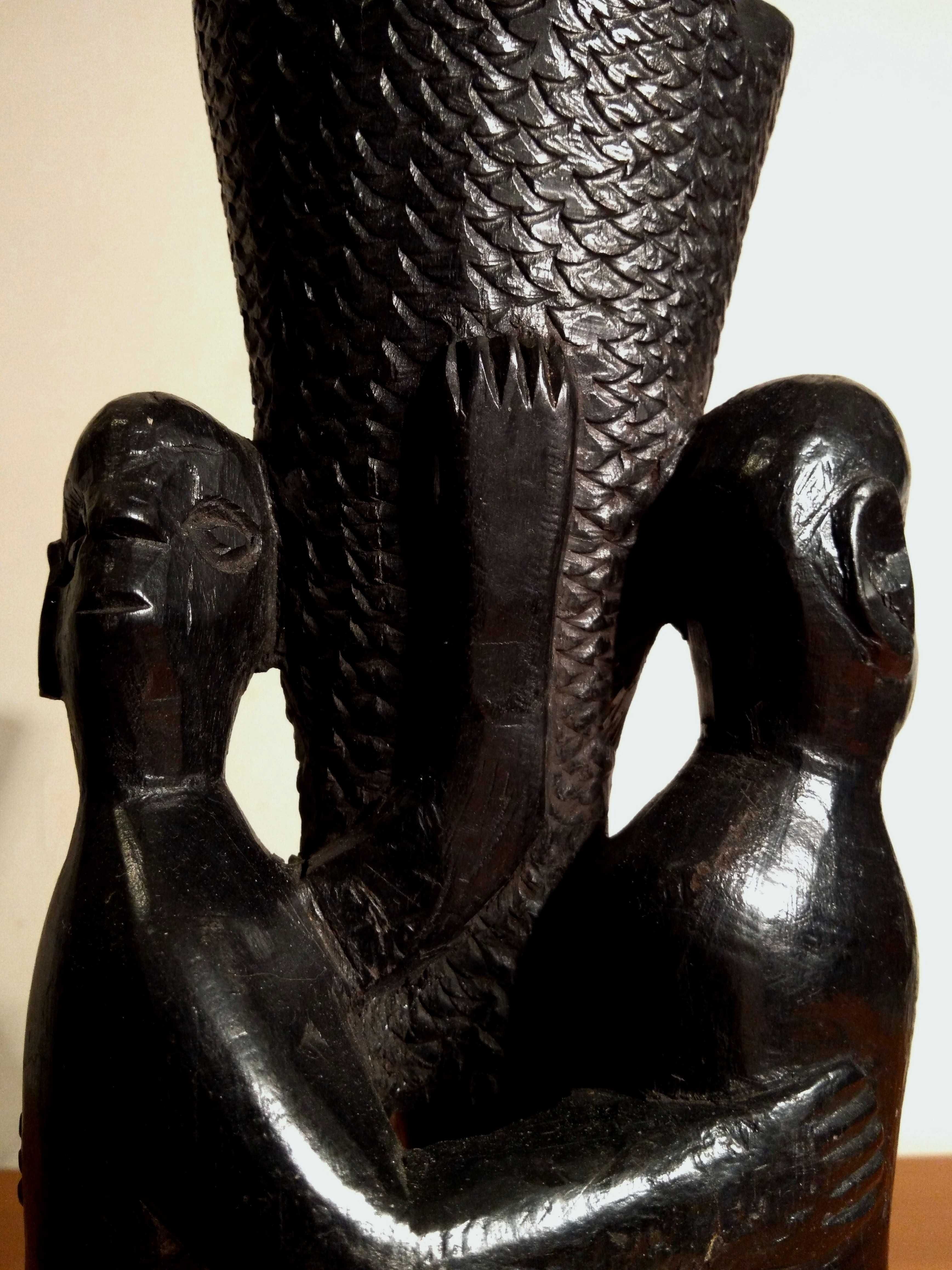 Statueta tribala africana |Sfesnic vechi din abanos sculptat| UNICAT