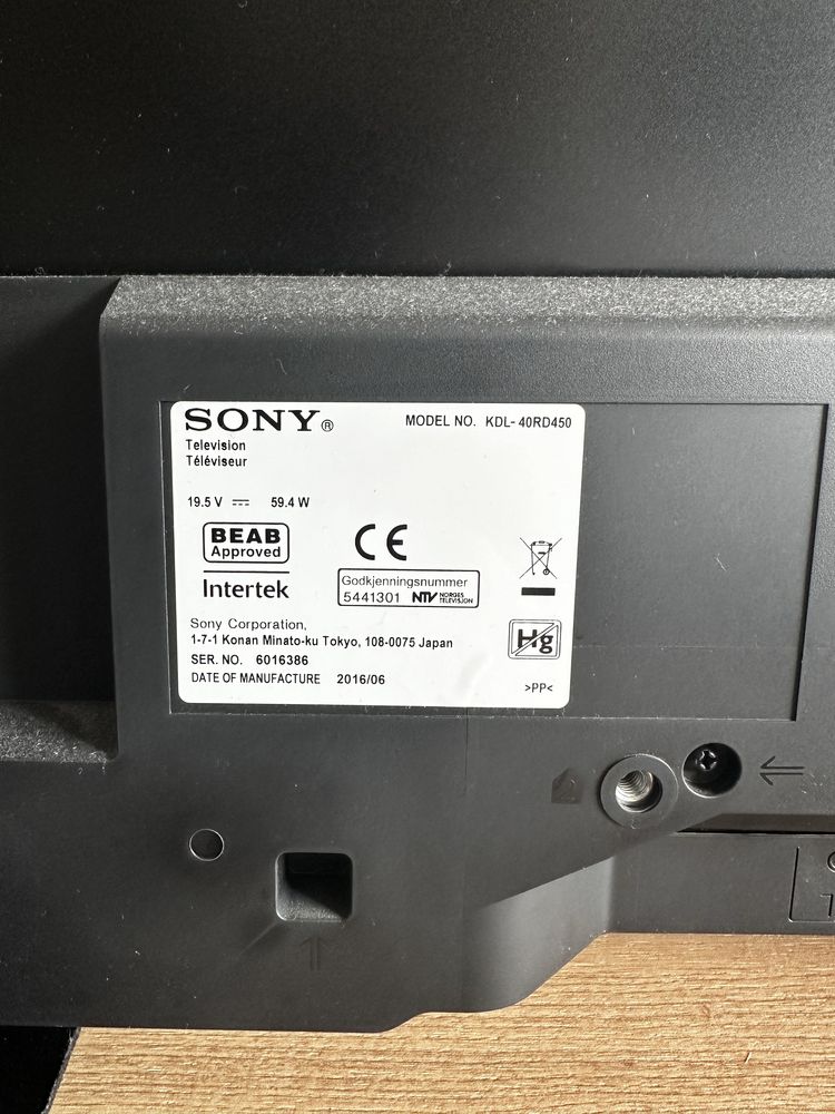 Sony Bravia KDL- 40RD450