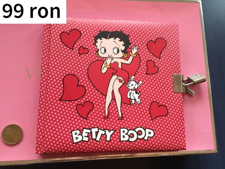 Agenda Jurnal Caiet Notebook Betty Boop - perfecta pentru cadou - rosu
