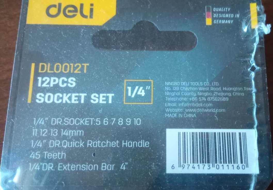 Комплект прецизни битове Deli Tools EDL0012T, 1/4’’, 12 гедоре