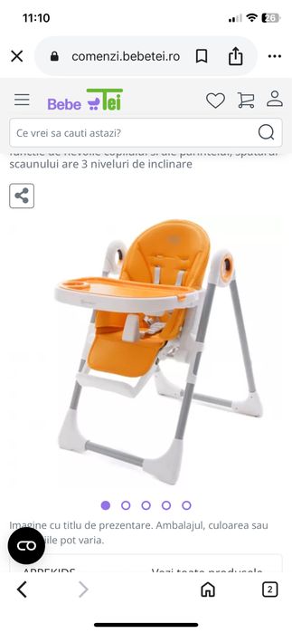 scaun de luat masa bebe