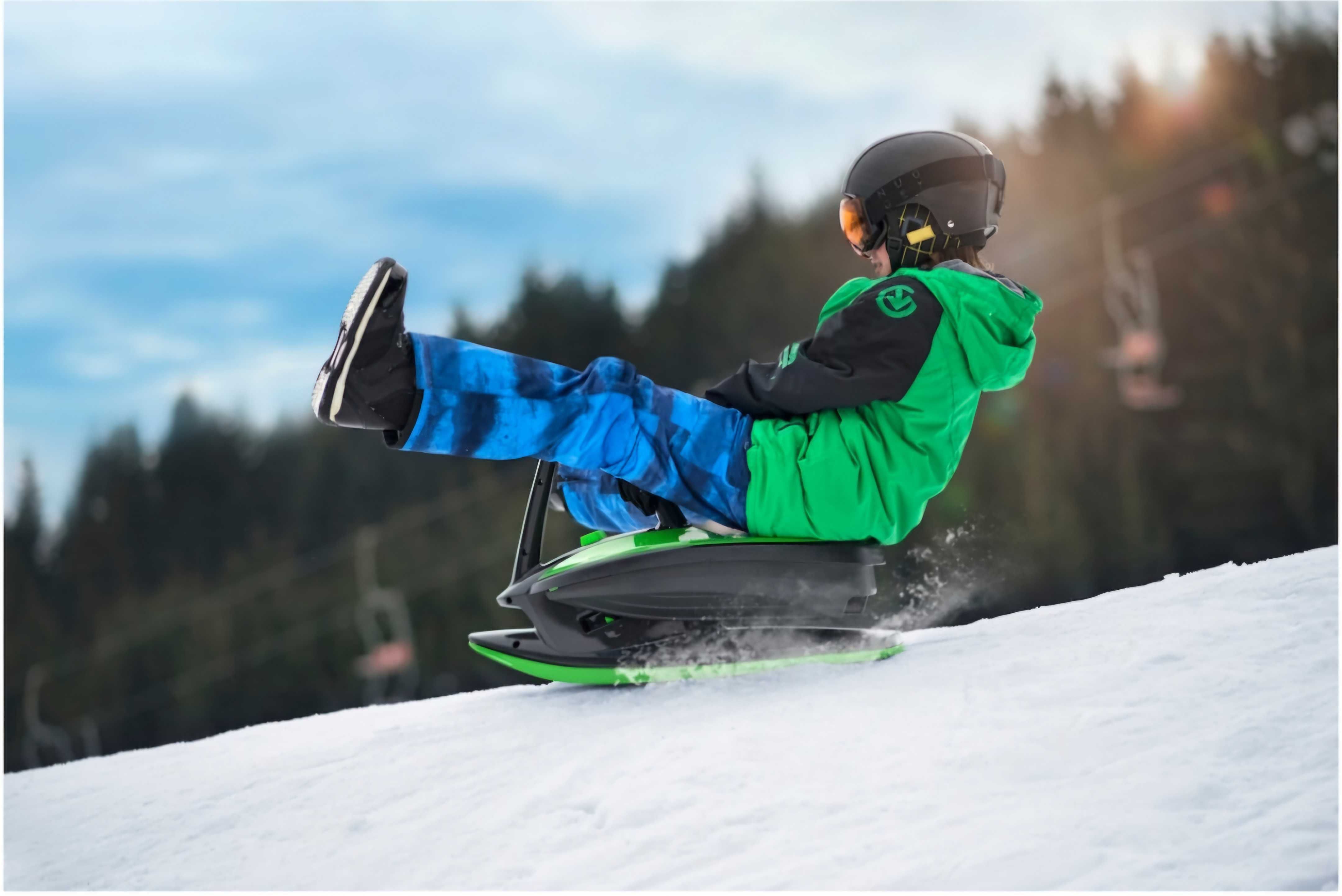 Шейна за деца и възрастни Gizmo Riders Skidrifter Skibob, Mystic Green