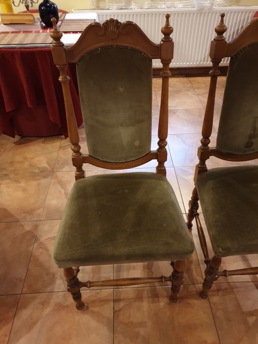 Scaune jilt din lemn 6 buc