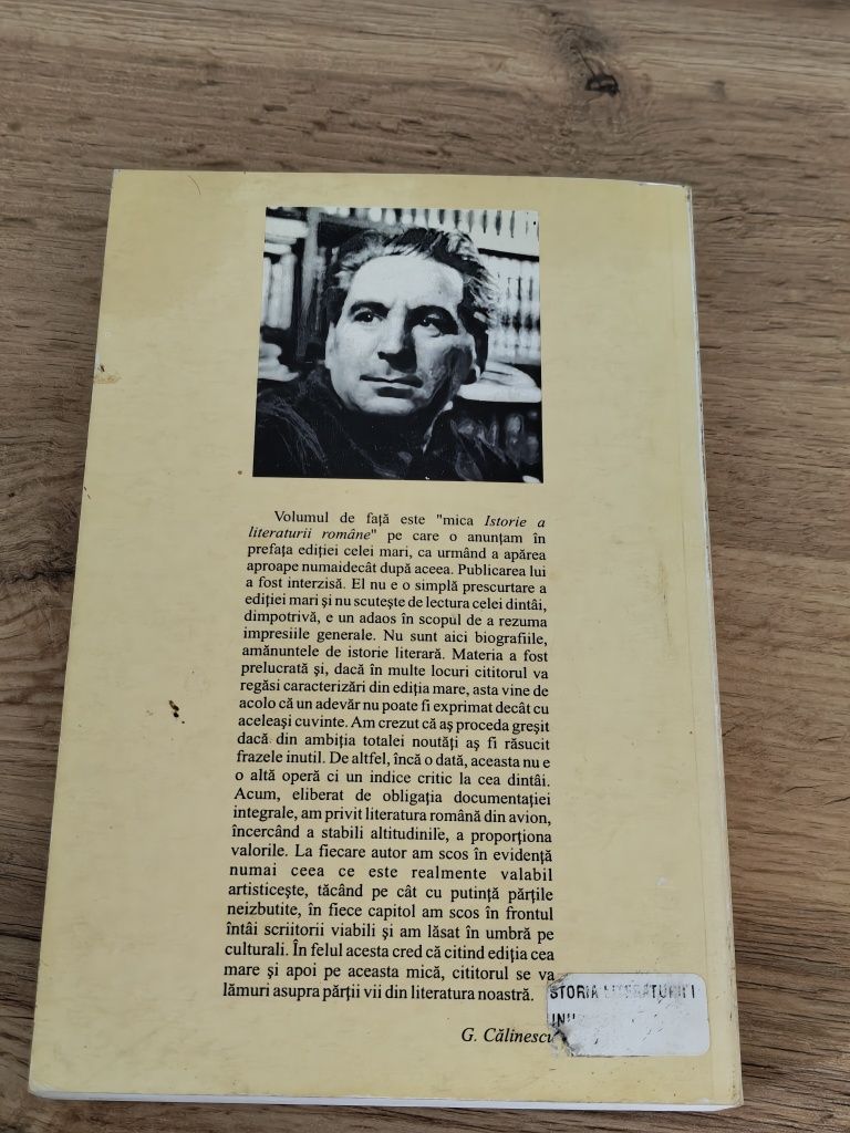 Istoria Literaturii Române, compendiu, George Călinescu