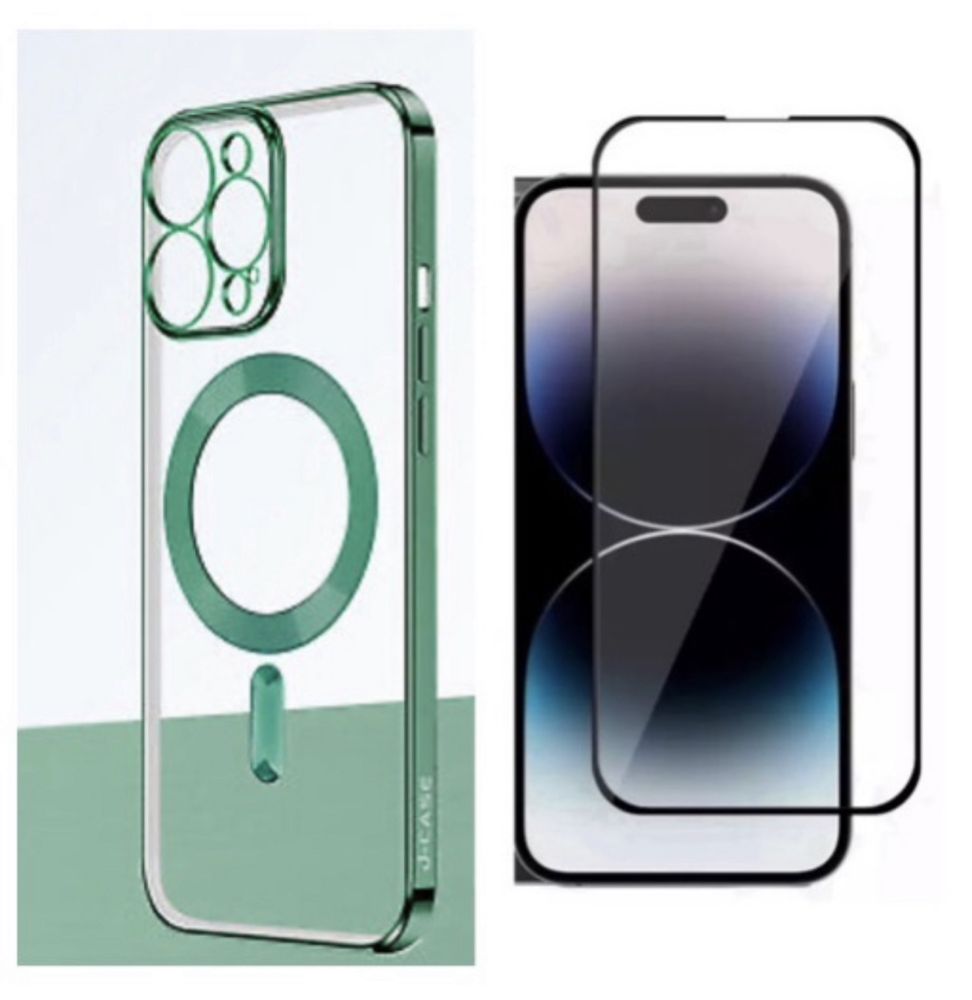 Iphone 15/16/16E PRO/MAX/PLUS Husa Magnetic Case Color si Folie Sticla